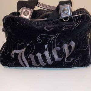 Juicy Couture black satchel 13”L x  9”H x 4.5 base width. In great condition
